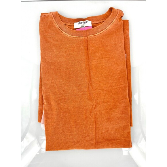 Women's Dress - Double Zero Mini Pototo Sack Dress With Pockets Yam Color Large - Picture 7 of 10